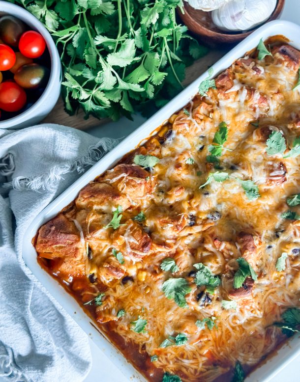 Chicken Taco Bubble Up Casserole - Pound Dropper