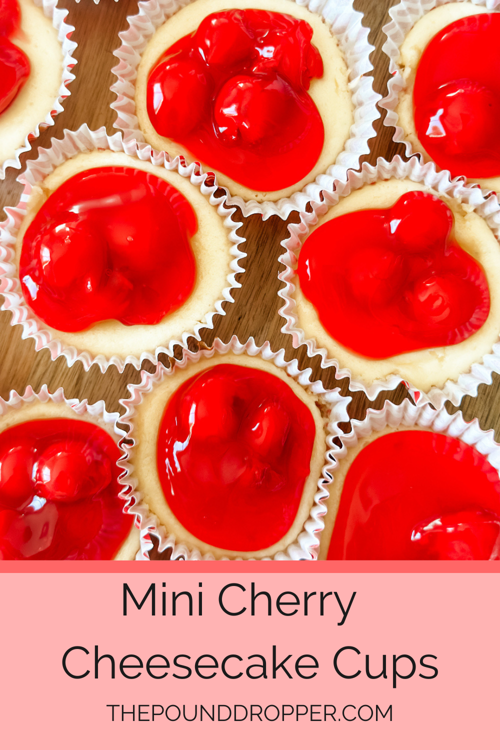 Mini Cherry Cheesecake Cups via @pounddropper