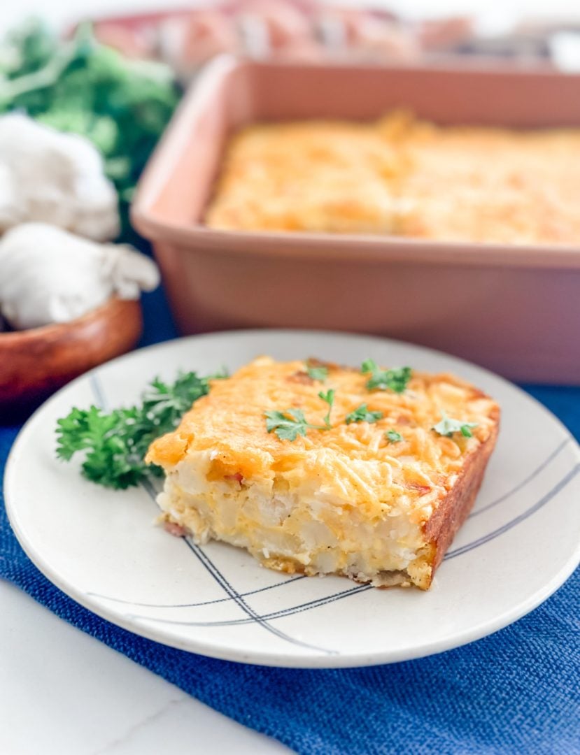 Easy Ham and Potato Breakfast Casserole - Pound Dropper