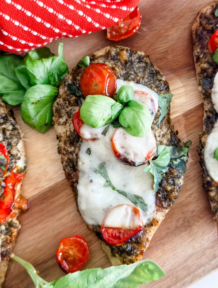 Lightened Up Pesto Chicken Bake