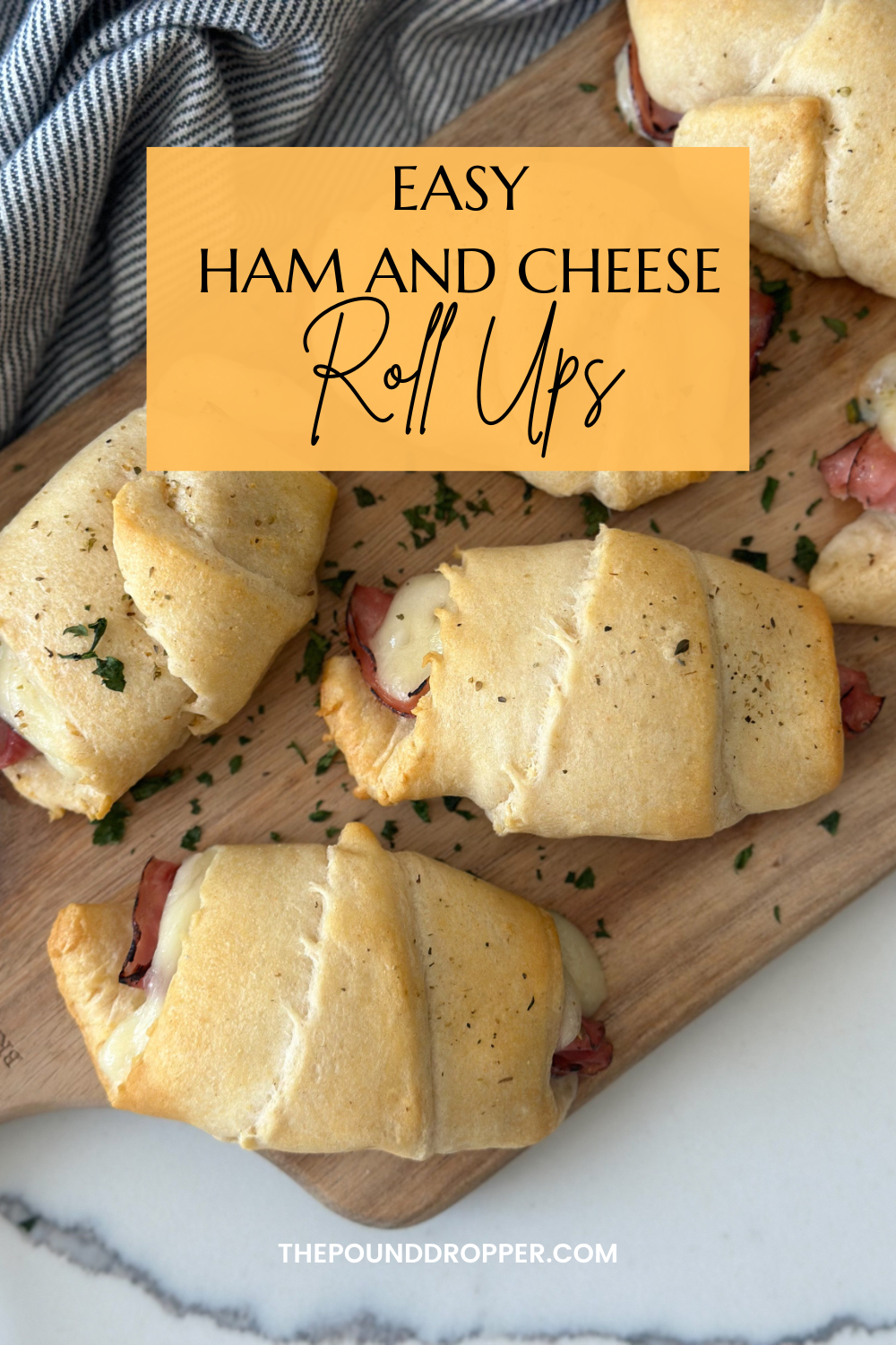 Easy Ham and Cheese Crescent Roll Ups via @pounddropper