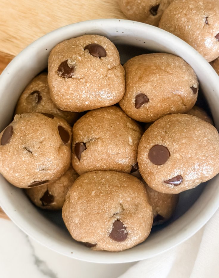 Chocolate Chip Cookie Dough Protein Balls