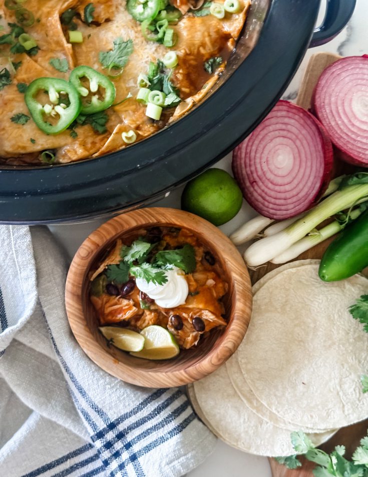 Slow Cooker Chicken Enchiladas