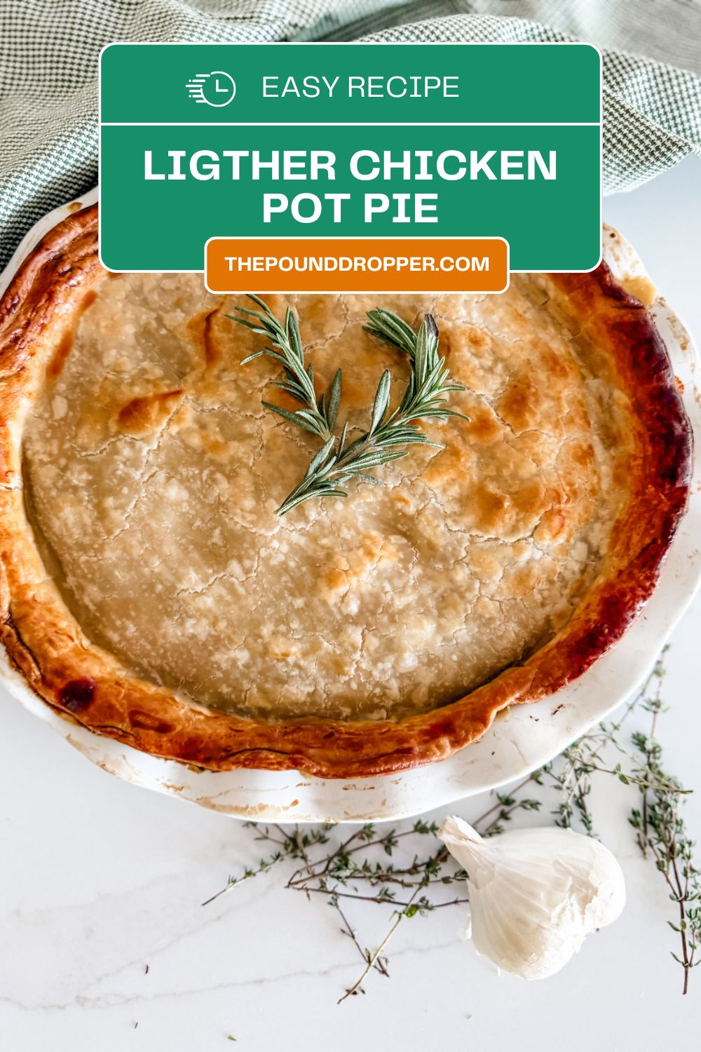 Easy Lighter Chicken Pot Pie  via @pounddropper