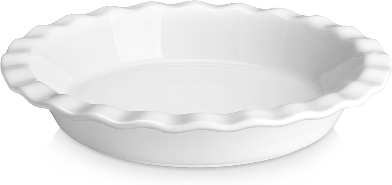 Ceramic Pie Pan, Pie Pan for Baking 9 Inch,