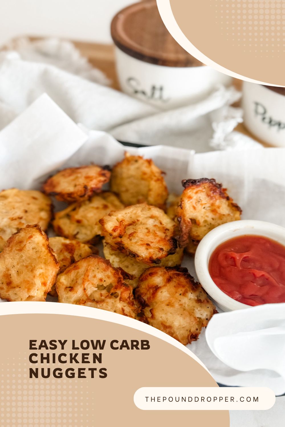 These Low Carb Chicken Nuggets are naturally gluten-free, healthy, filling, and delicious! These Low Carb Chicken Nuggets are packed with protein and are perfect for those busy nights! via @pounddropper