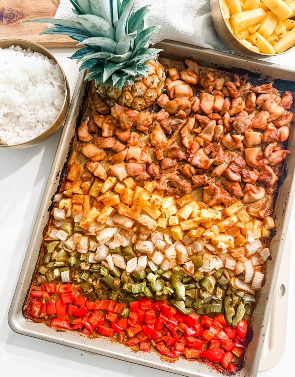 Sheet Pan Hawaiian Chicken - Pound Dropper