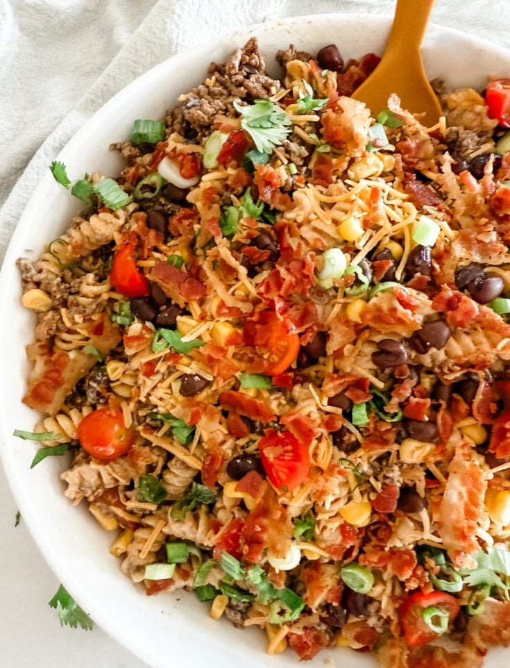 Lightened Up Cowboy Pasta Salad