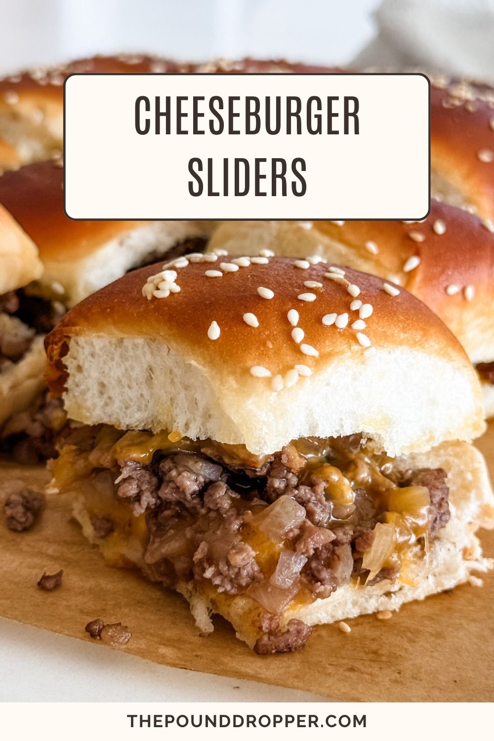 These Cheeseburger Sliders are an easy weeknight dinner recipe! I guarantee the whole family will love these! via @pounddropper