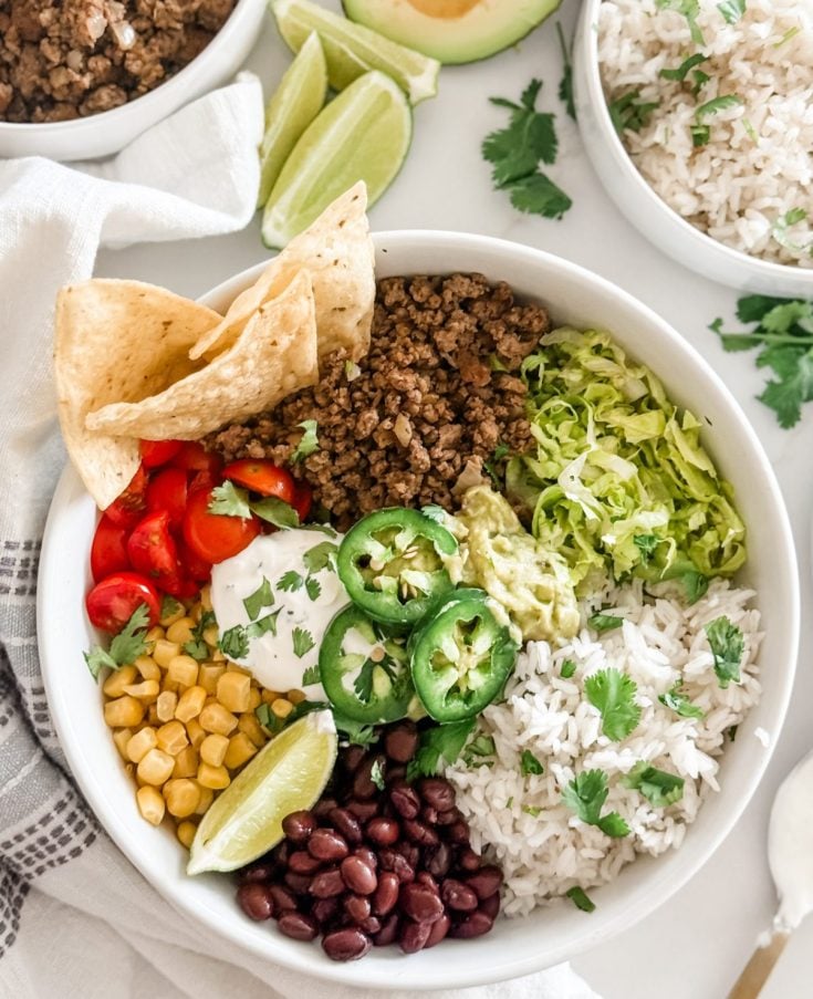 Ground Beef Burrito Bowls