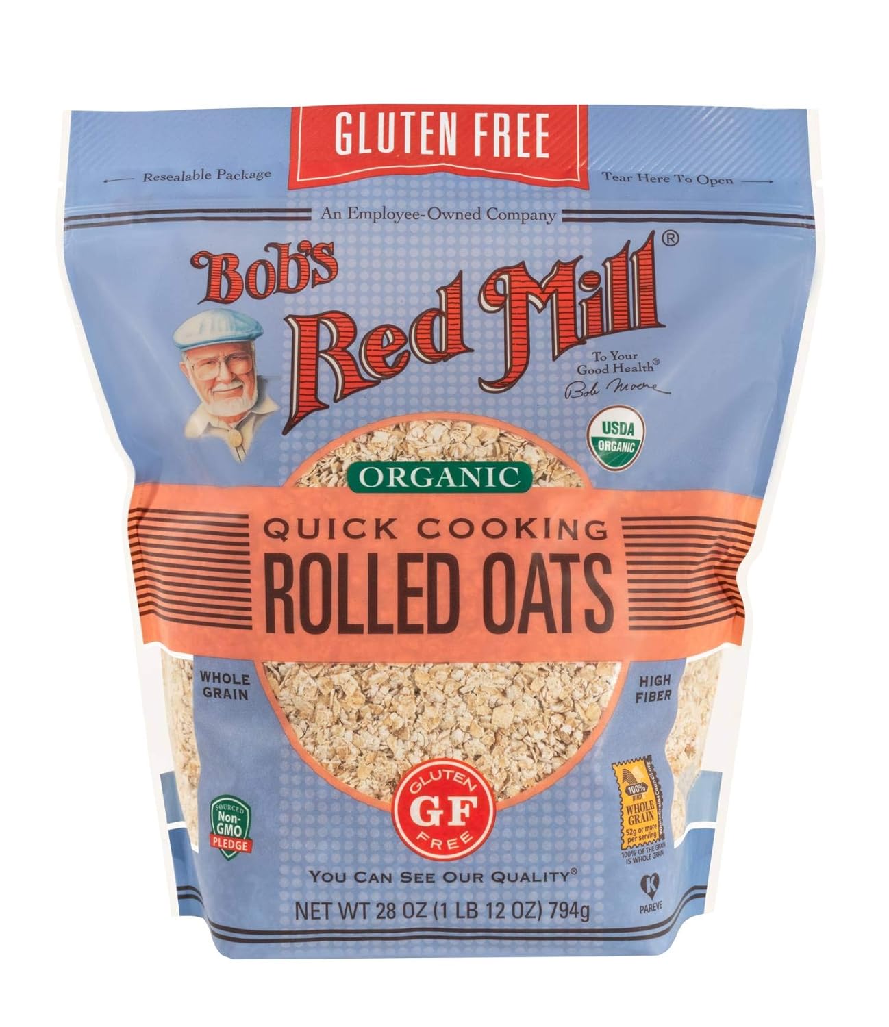 Bob's Red Mill Gluten Free Organic Quick Cooking Oats