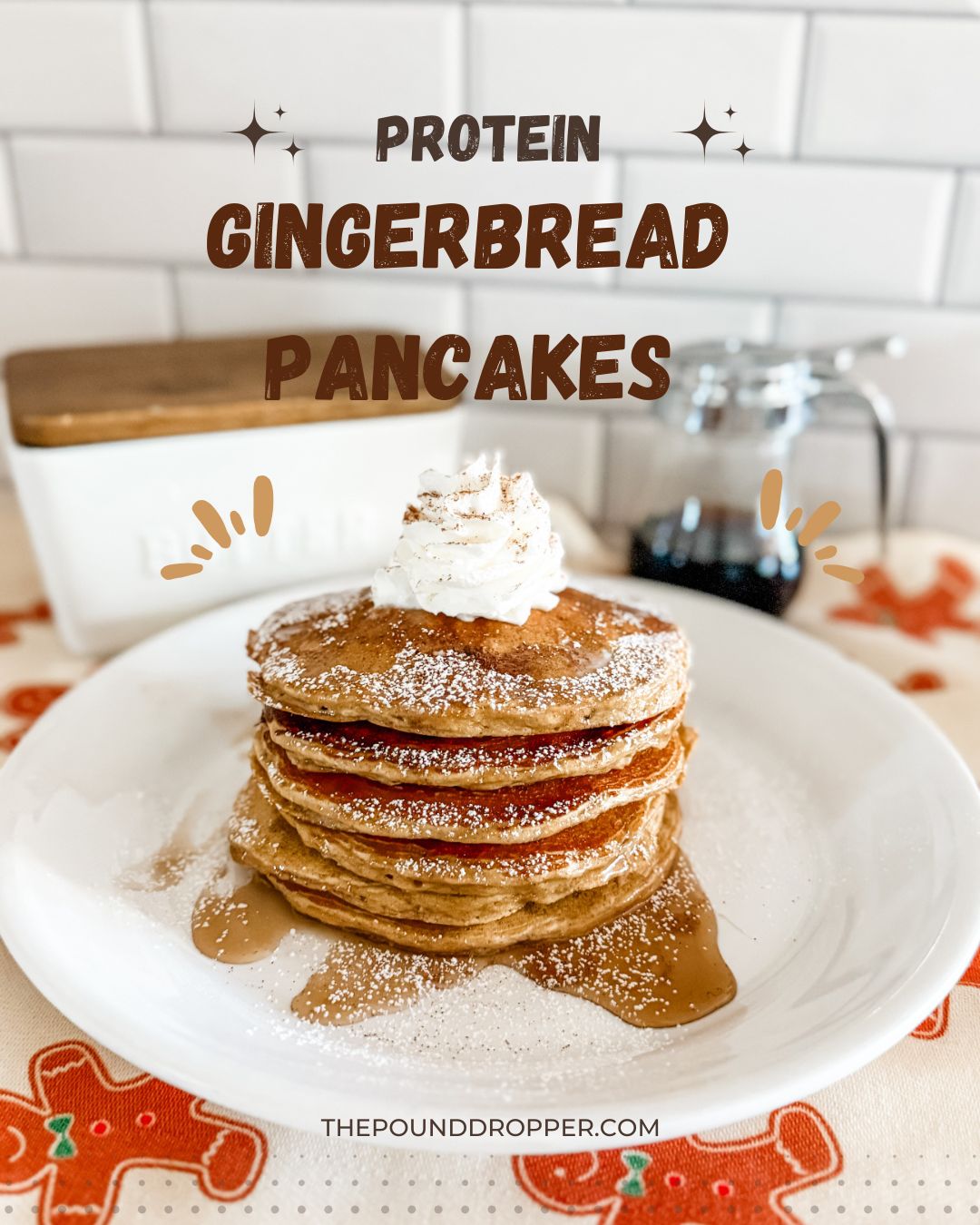 If you’re looking for a festive breakfast that tastes like the holidays and supports your fitness goals, these Protein Gingerbread Pancakes are about to be your new seasonal staple. via @pounddropper