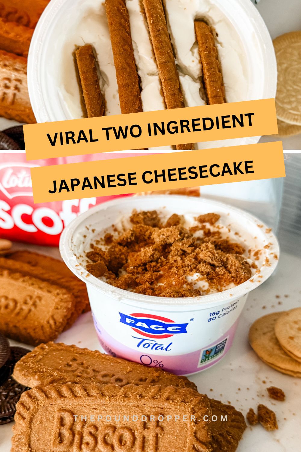 Viral Two Ingredient Japanese Cheesecake via @pounddropper