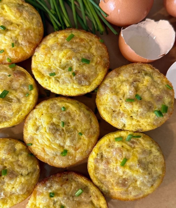 High Protein Sausage and Green Chile Egg Bites