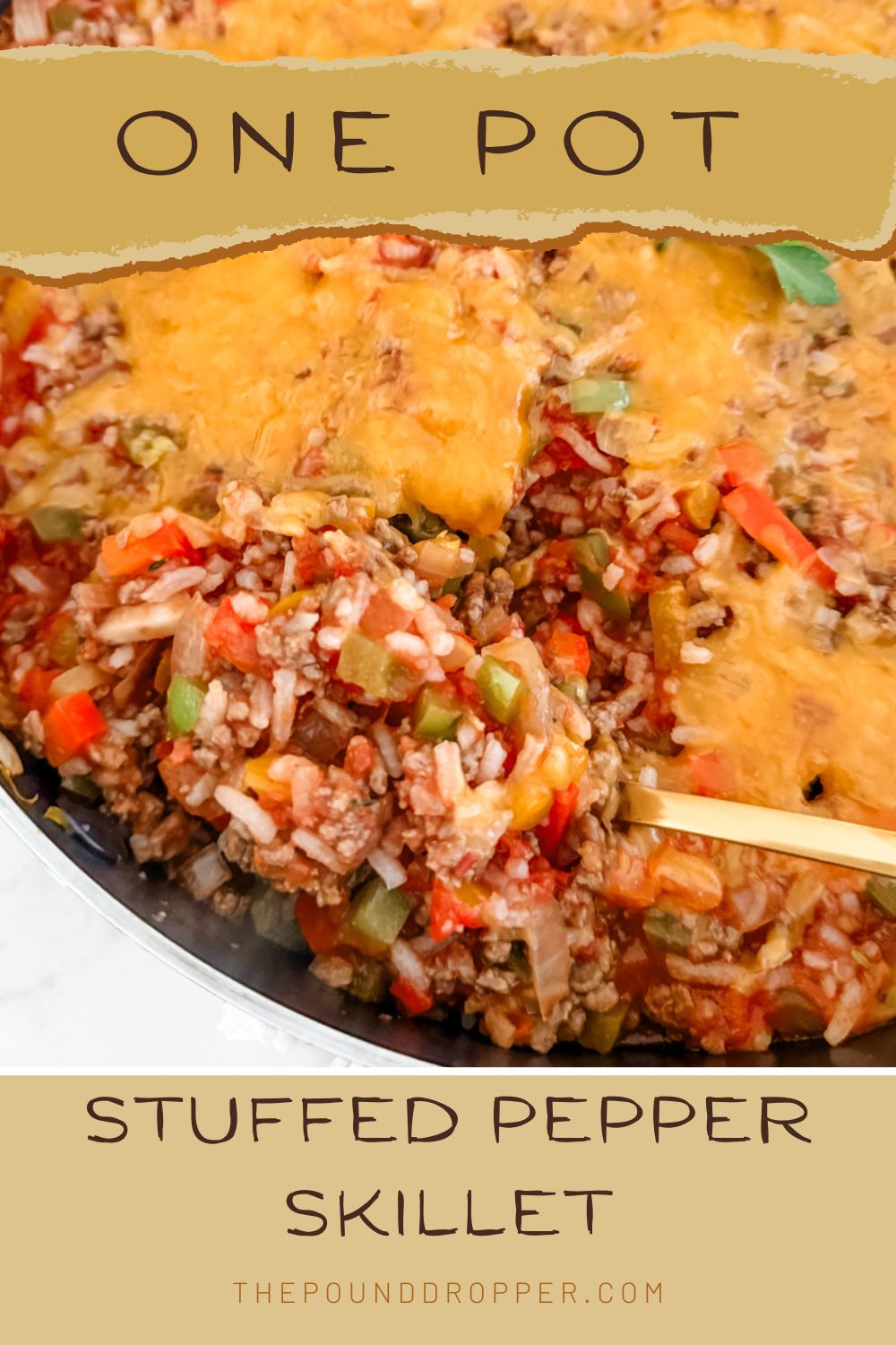 One Pot Stuffed Pepper Skille via @pounddropper