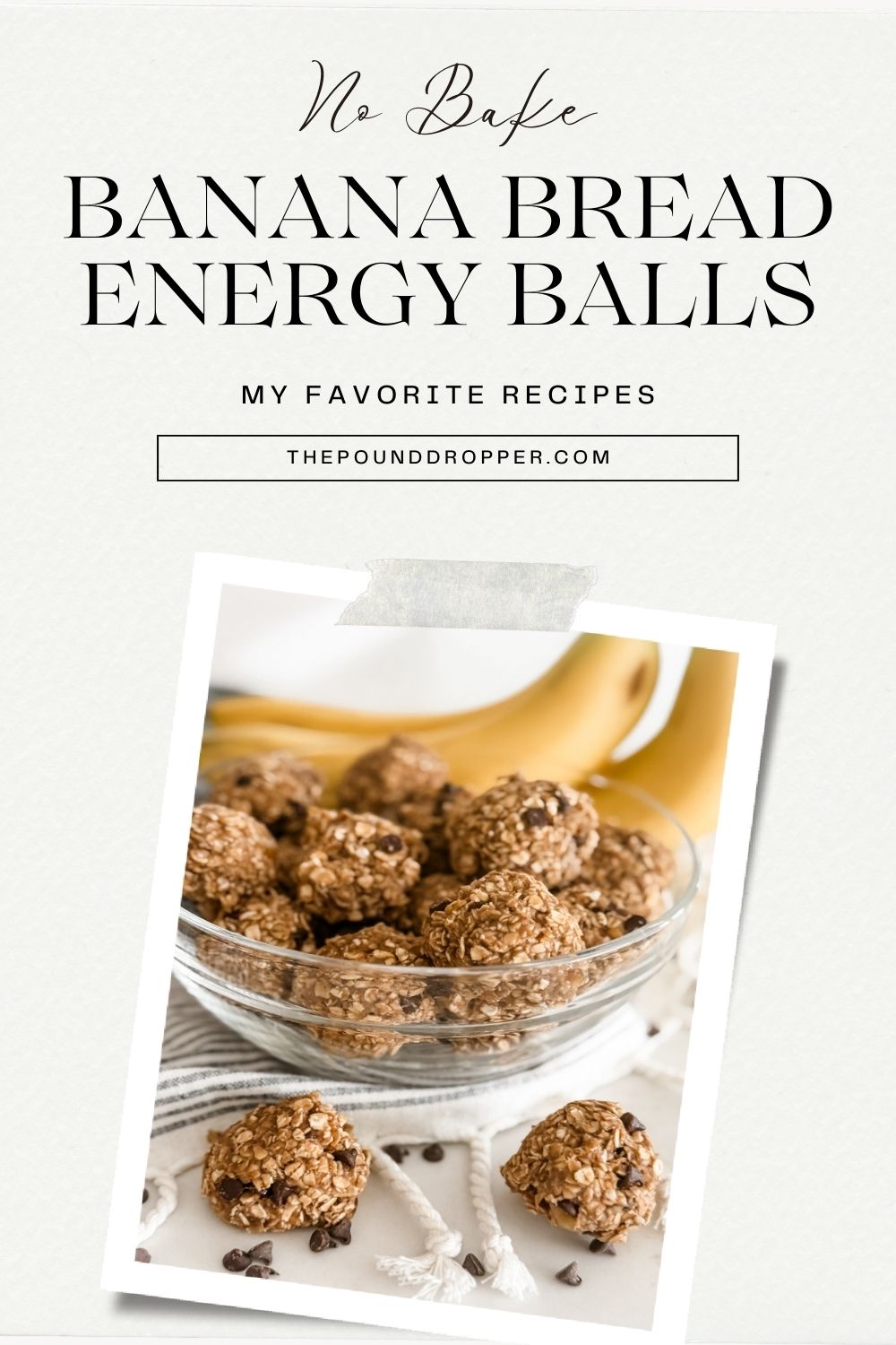 No Bake Banana Bread Energy Balls via @pounddropper