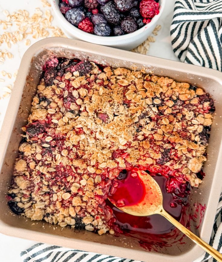 Healthy Triple Berry Crisp 