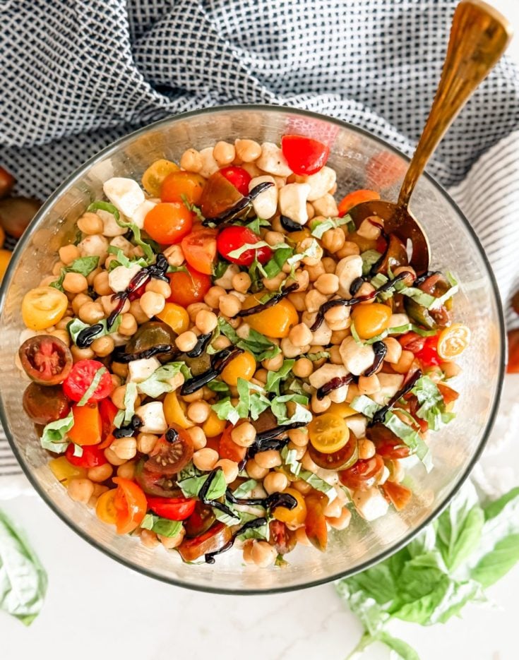 Caprese Chickpea Salad